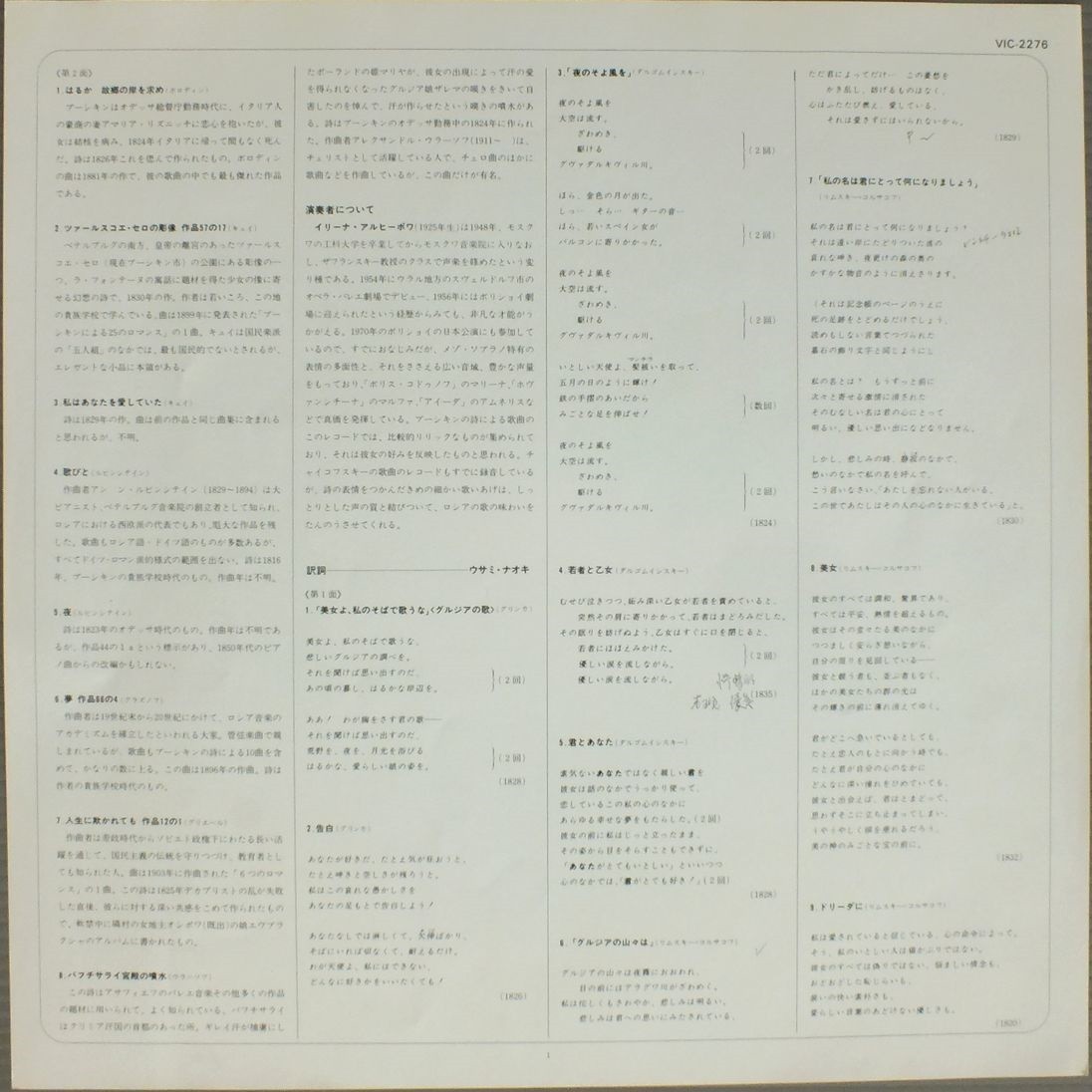 Ирина АРХИПОВА, меццо-сопрано. Романсы на стихи А. Пушкина