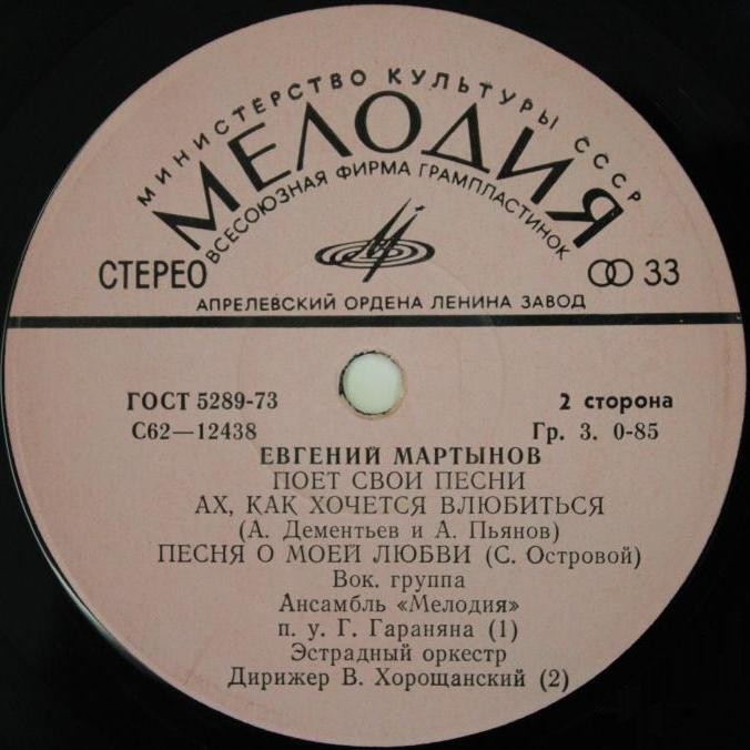 Евгений МАРТЫНОВ поет свои песни