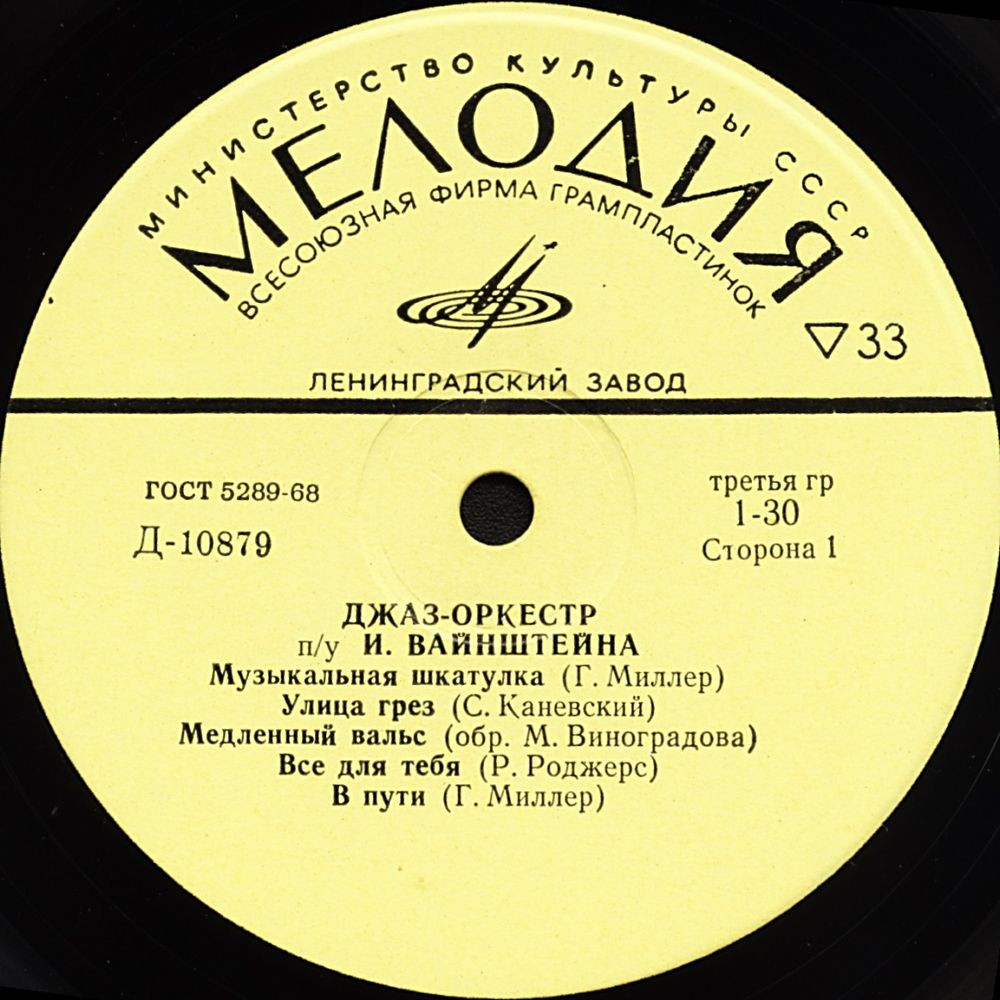 Джаз-оркестр п/у И. Вайнштейна