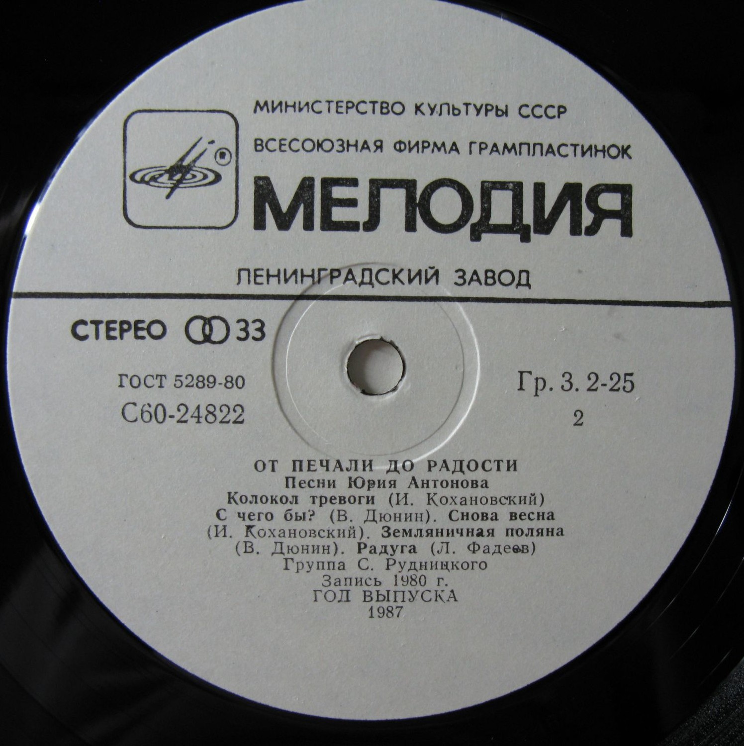 Песни Юрия Антонова - От печали до радости