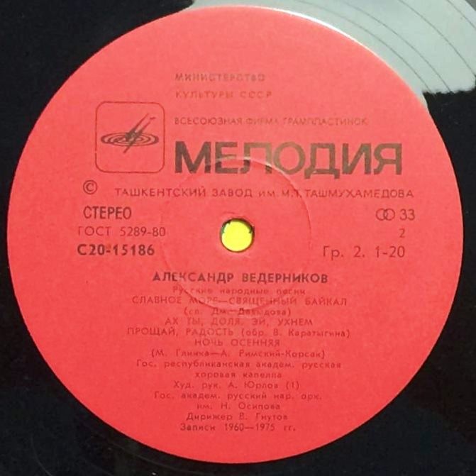 Александр Ведерников. Русские народные песни