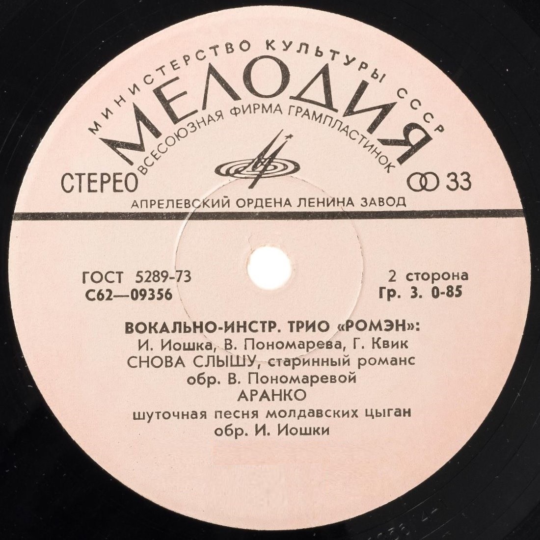 ВОКАЛЬНО-ИНСТР. ТРИО «РОМЭН»