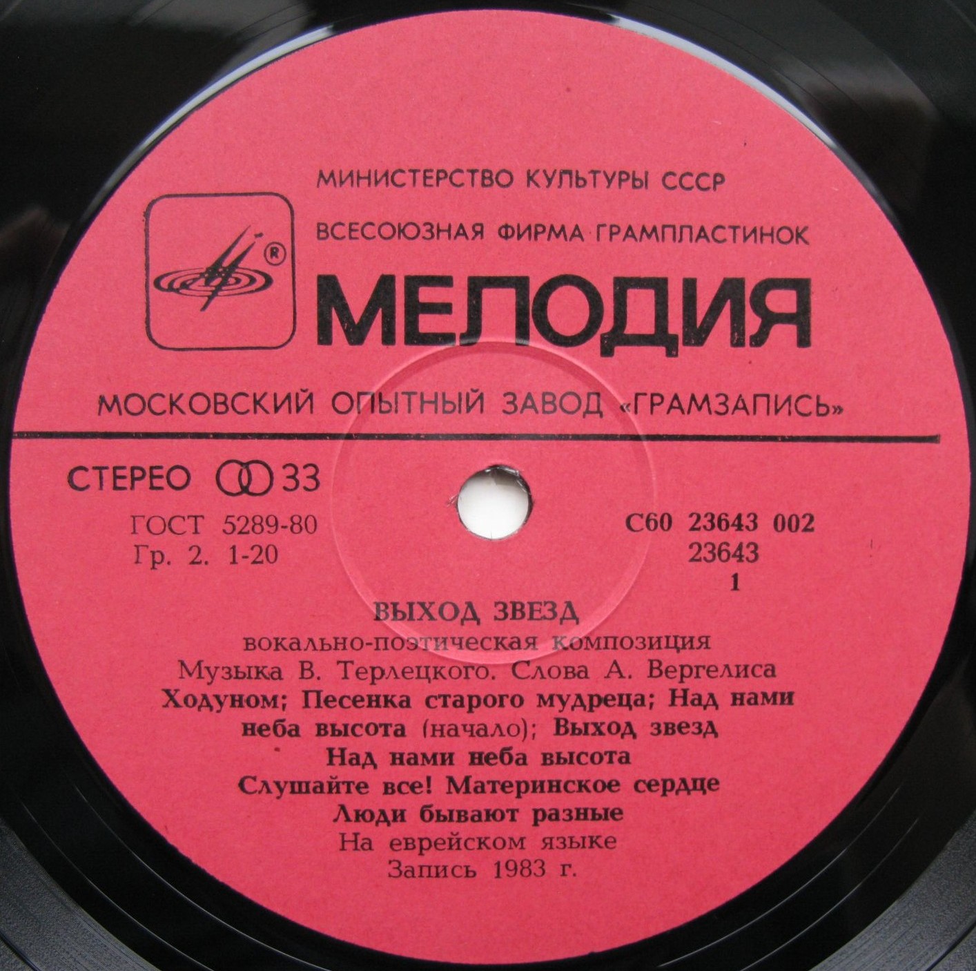 В.Терлецкий. Выход звёзд