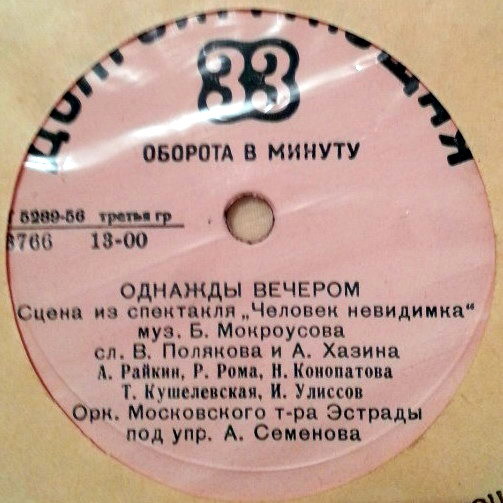 Аркадий Райкин. Фрагменты из эстрадного спектакля "Человек-невидимка"