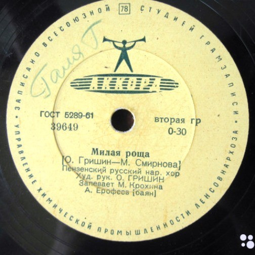 ПЕНЗЕНСКИЙ РУССКИЙ НАР. ХОР,  худ. рук. О. Гришин