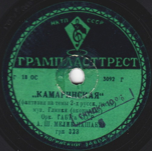 Оркестр ГАБТ п/у А.Ш.Мелик-Пашаева - М. Глинка. Камаринская