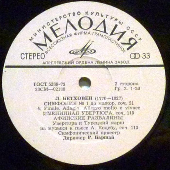 Л. Бетховен (1770-1827). Дирижирует Р. Баршай