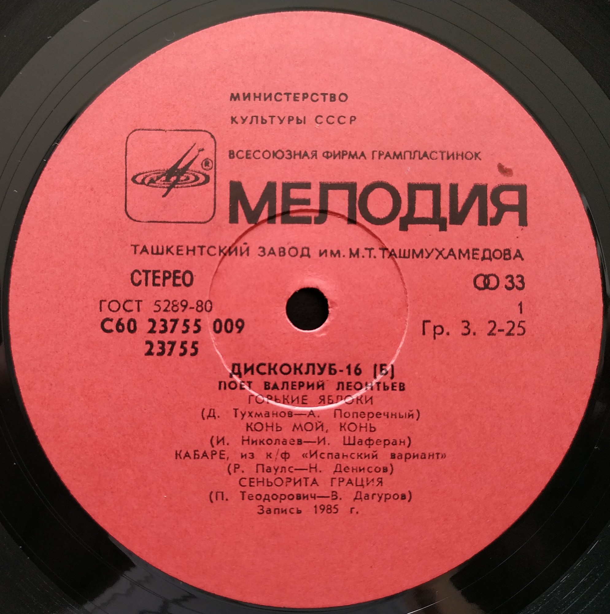 Дискоклуб-16 (Б). Поет Валерий ЛЕОНТЬЕВ