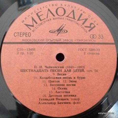 П. ЧАЙКОВСКИЙ. Полное собрание сочинений в грамзаписи. Часть 3, комплект 3. Романсы, песни и вокальные ансамбли