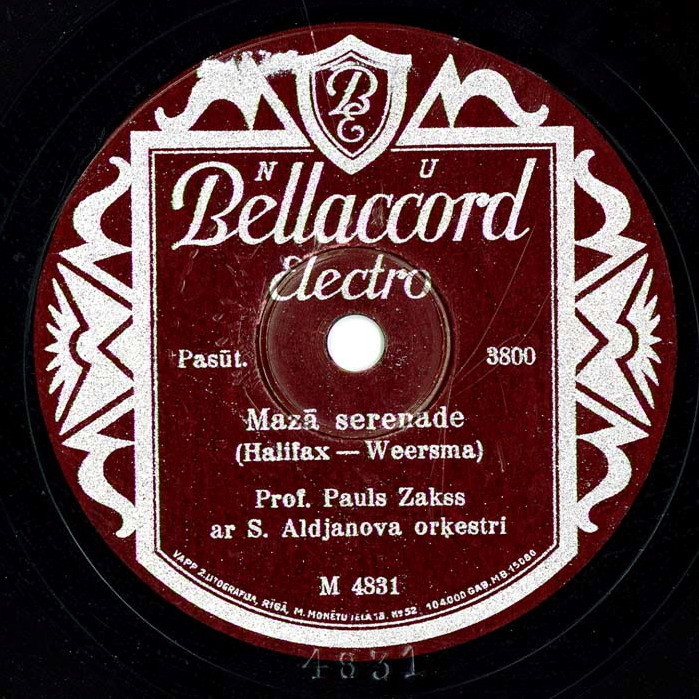 Prof. Pauls Zakss — Poema / Mazā serenade