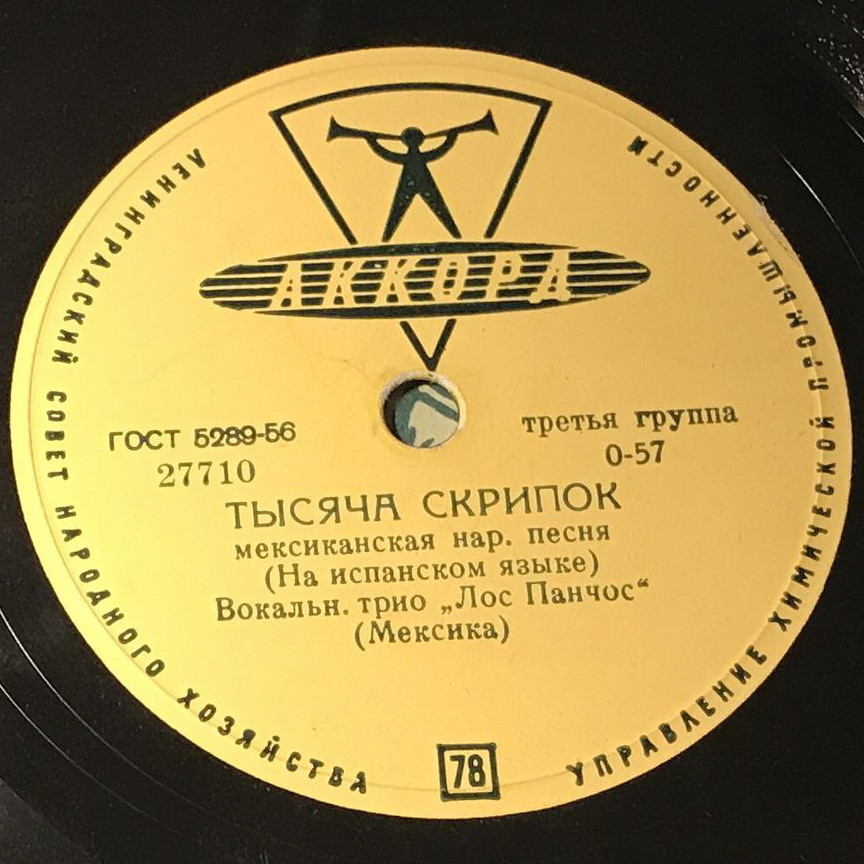 Вок. трио "Лос Панчос" — Тысяча скрипок / Зелёные глаза