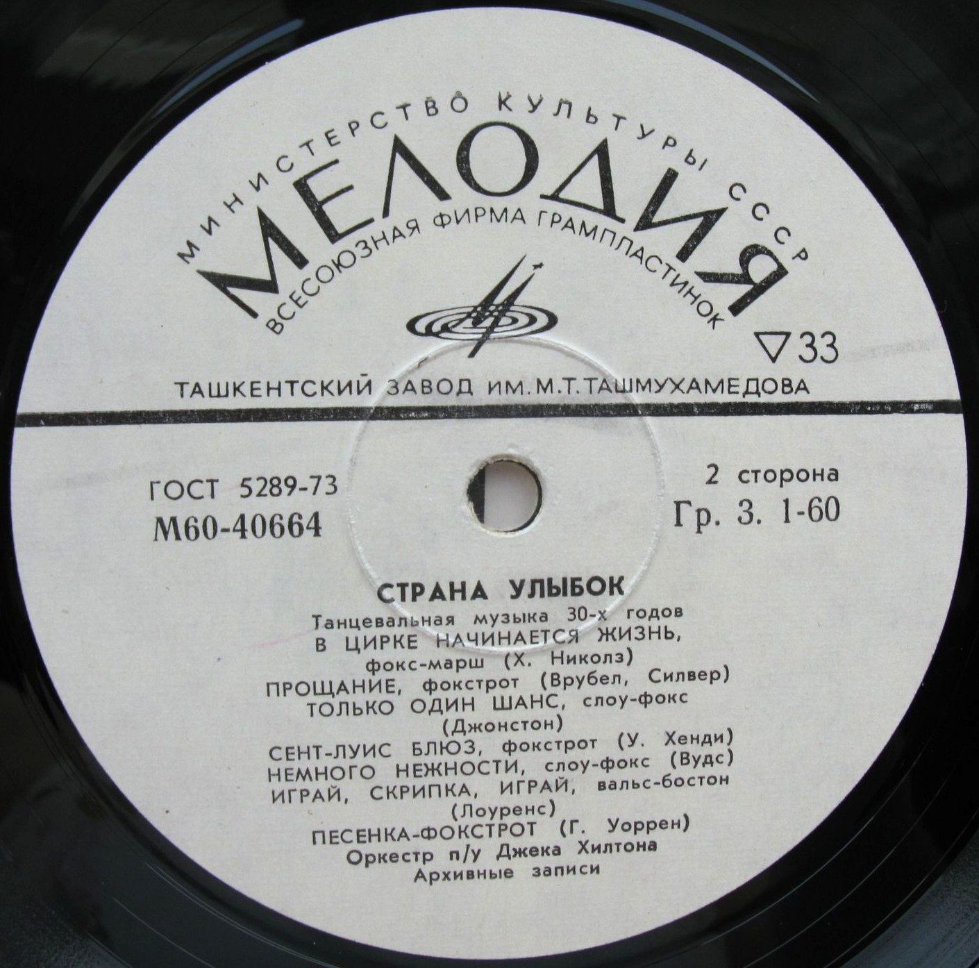 СТРАНА УЛЫБОК: Танцевальная музыка 30-х годов