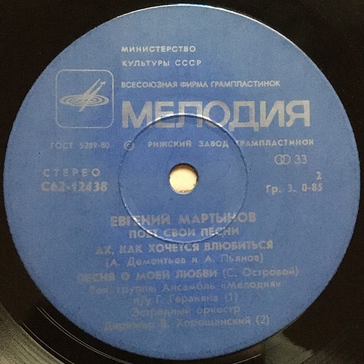 Евгений МАРТЫНОВ поет свои песни