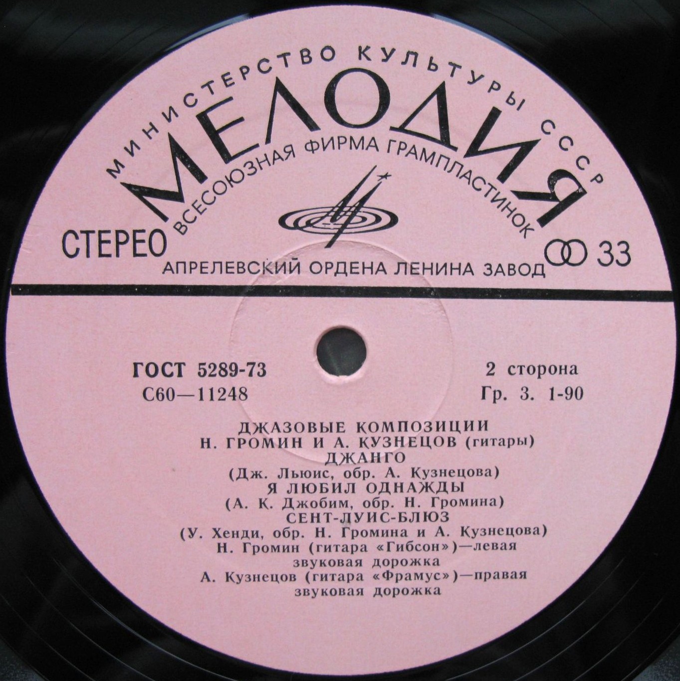 «ДЖАНГО» (джазовые композиции). Н. ГРОМИН И А. КУЗНЕЦОВ (гитары)
