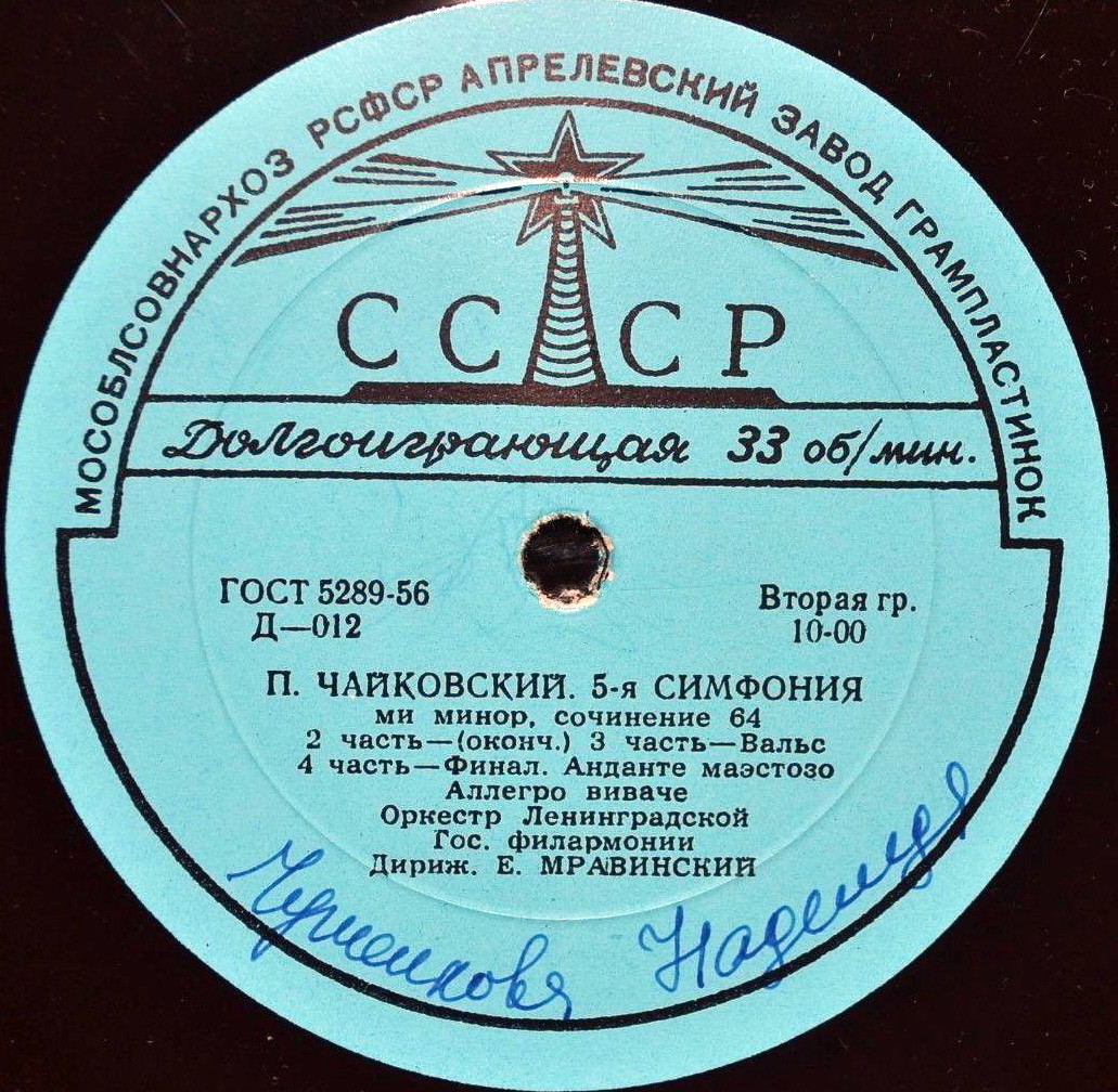 П. ЧАЙКОВСКИЙ (1840–1893): Симфония №5 ми минор, соч. 64 (Е. Мравинский)