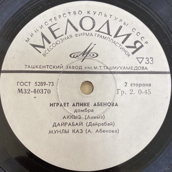 АБЕНОВА Апике (домбра).