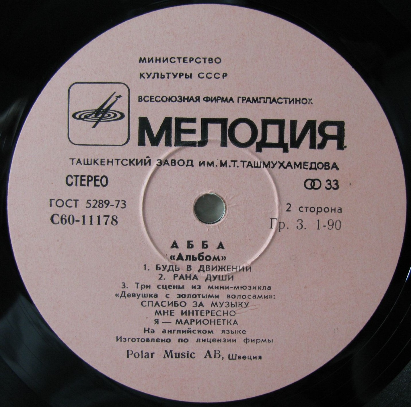 ВОКАЛЬНО-ИНСТРУМЕНТАЛЬНЫЙ АНСАМБЛЬ «АББА». "Альбом"
