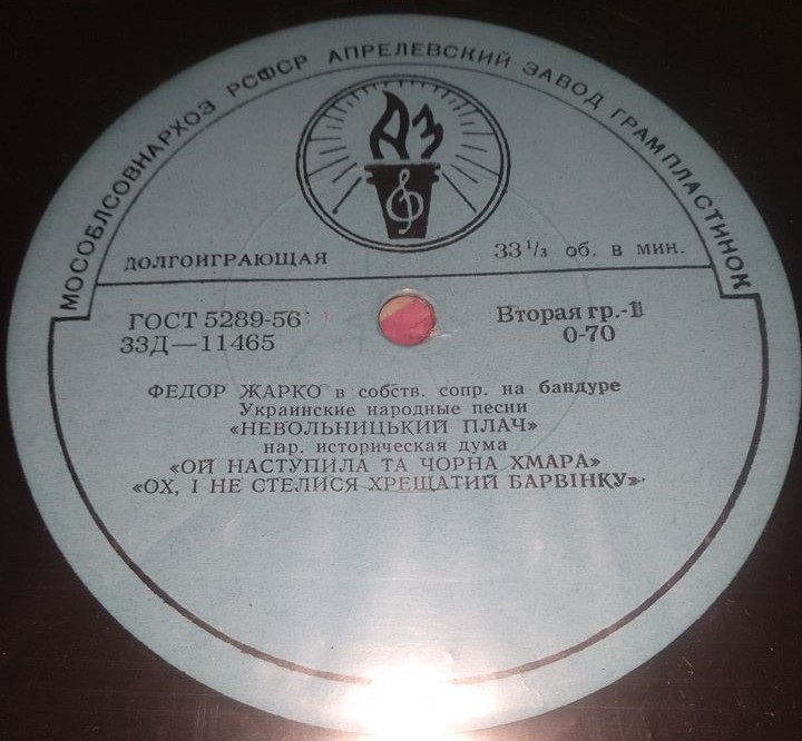 Федор Жарко (бандура) - Украинские народные песни