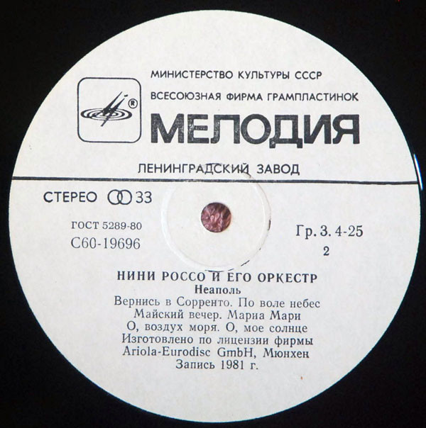 Нини Россо и его оркестр «Неаполь»