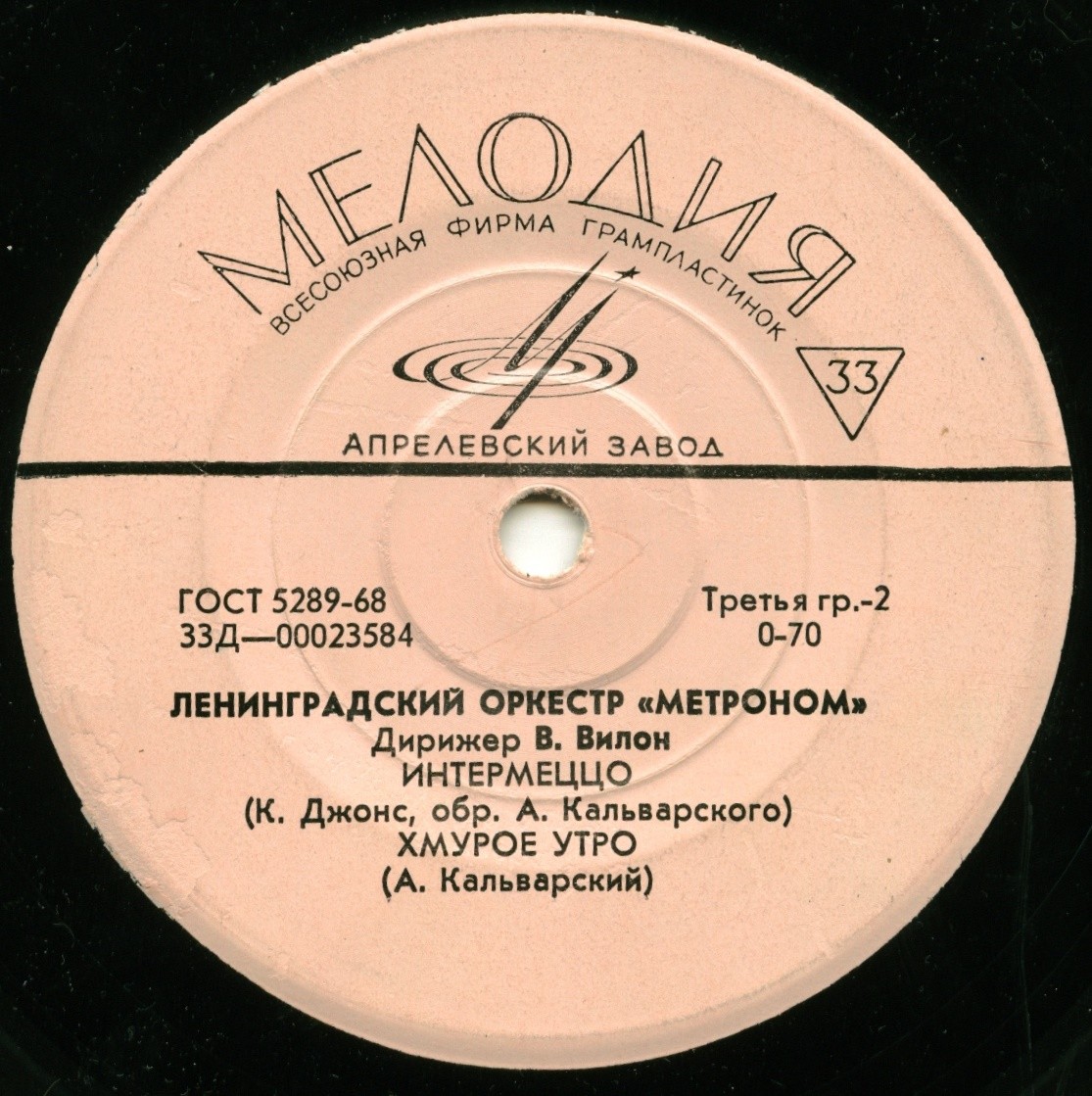 Ленинградский оркестр «МЕТРОНОМ», дирижер В. ВИЛОН