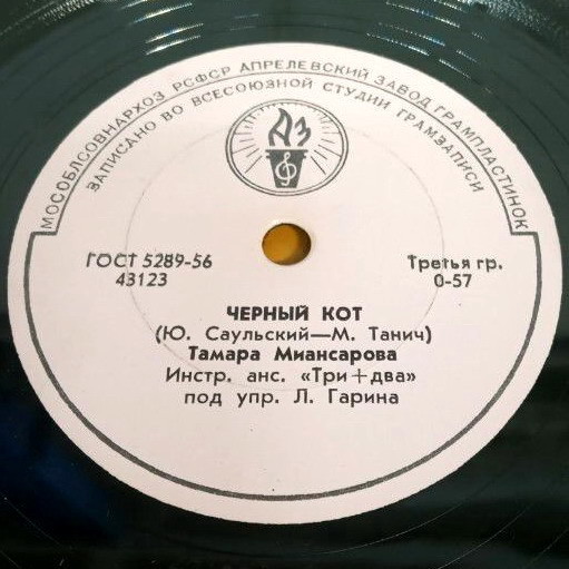 Тамара Миансарова — Чёрный кот / Город спит