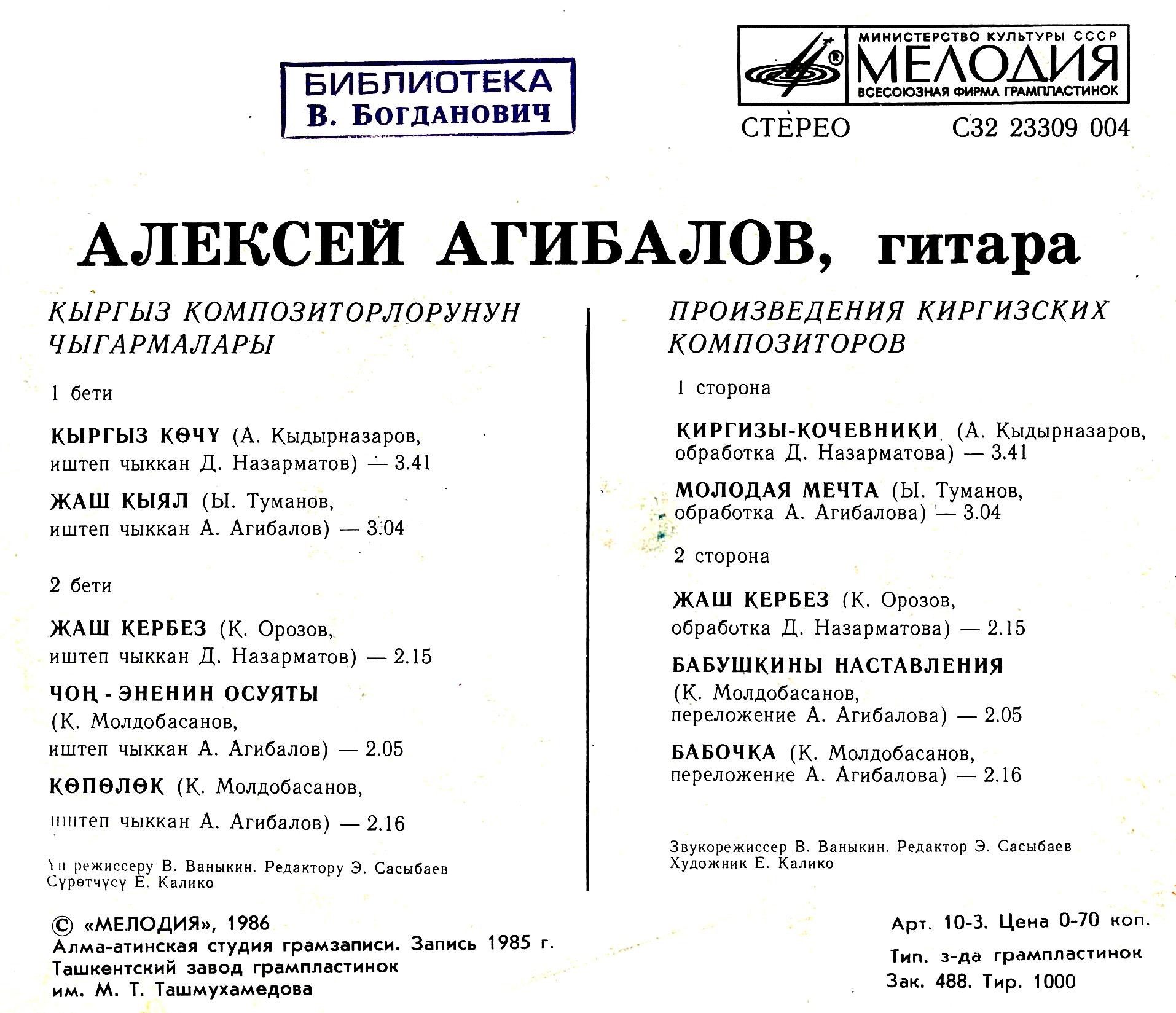 Алексей АГИБАЛОВ (гитара)