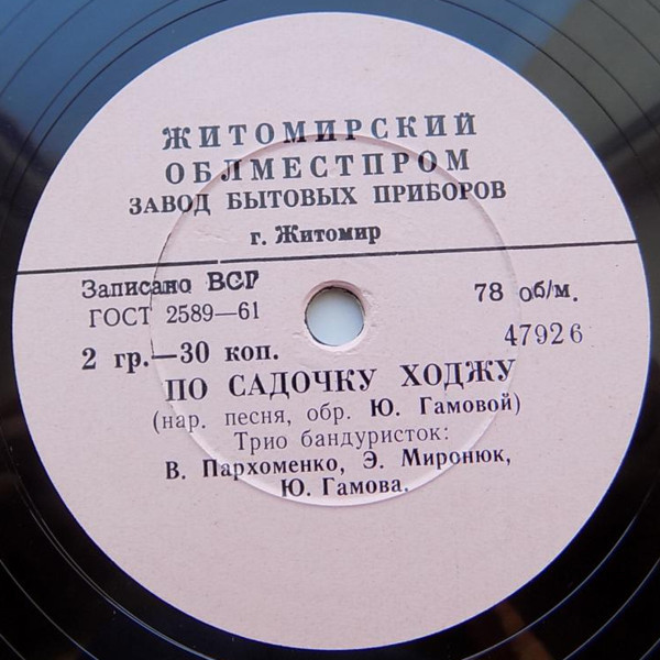 ТРИО БАНДУРИСТОК: В. Пархоменко, Э. Миронюк, Ю. Гамова
