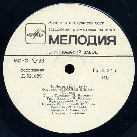 Франц Легар. Весёлая вдова (оперетта)