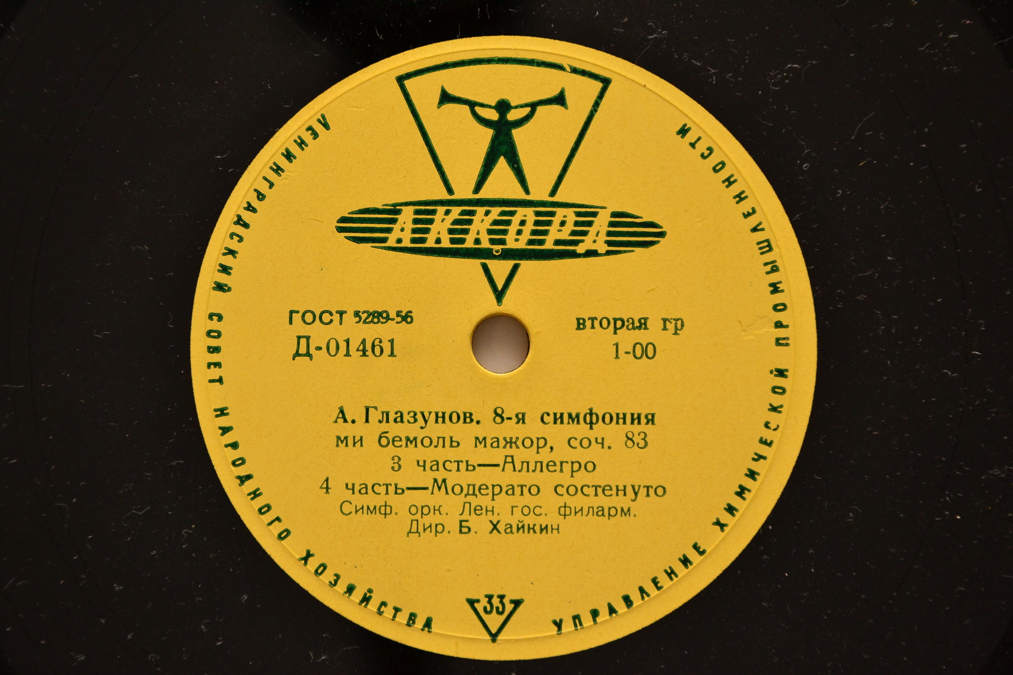 А. ГЛАЗУНОВ: Симфония № 8 (Орк. ЛГФ, Б. Хайкин)