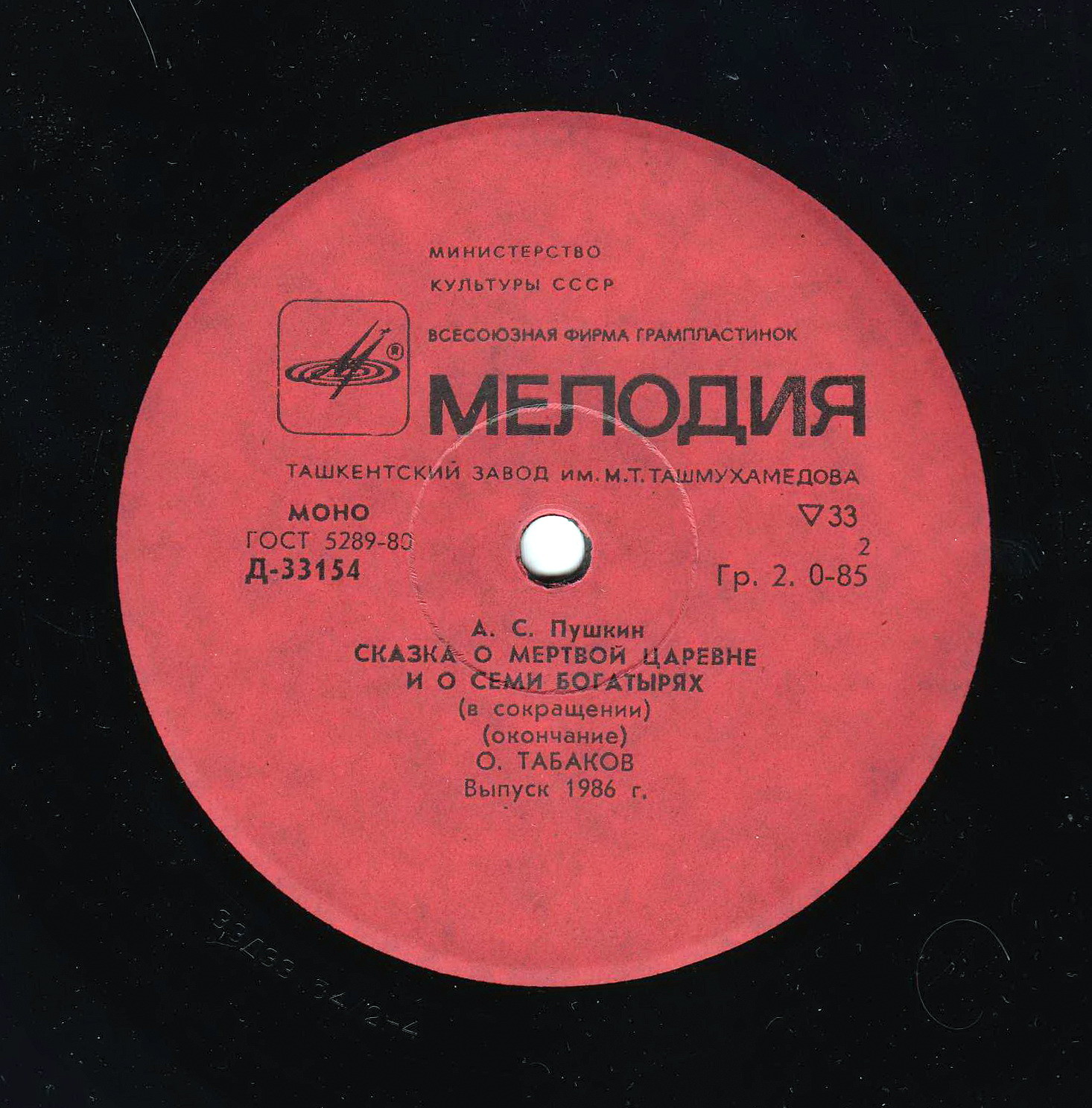 А. С. Пушкин. Сказка о мёртвой царевне и о семи богатырях