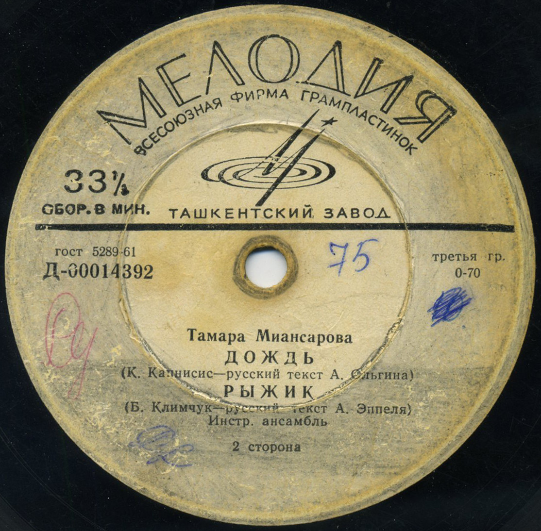 Поёт Тамара Миансарова