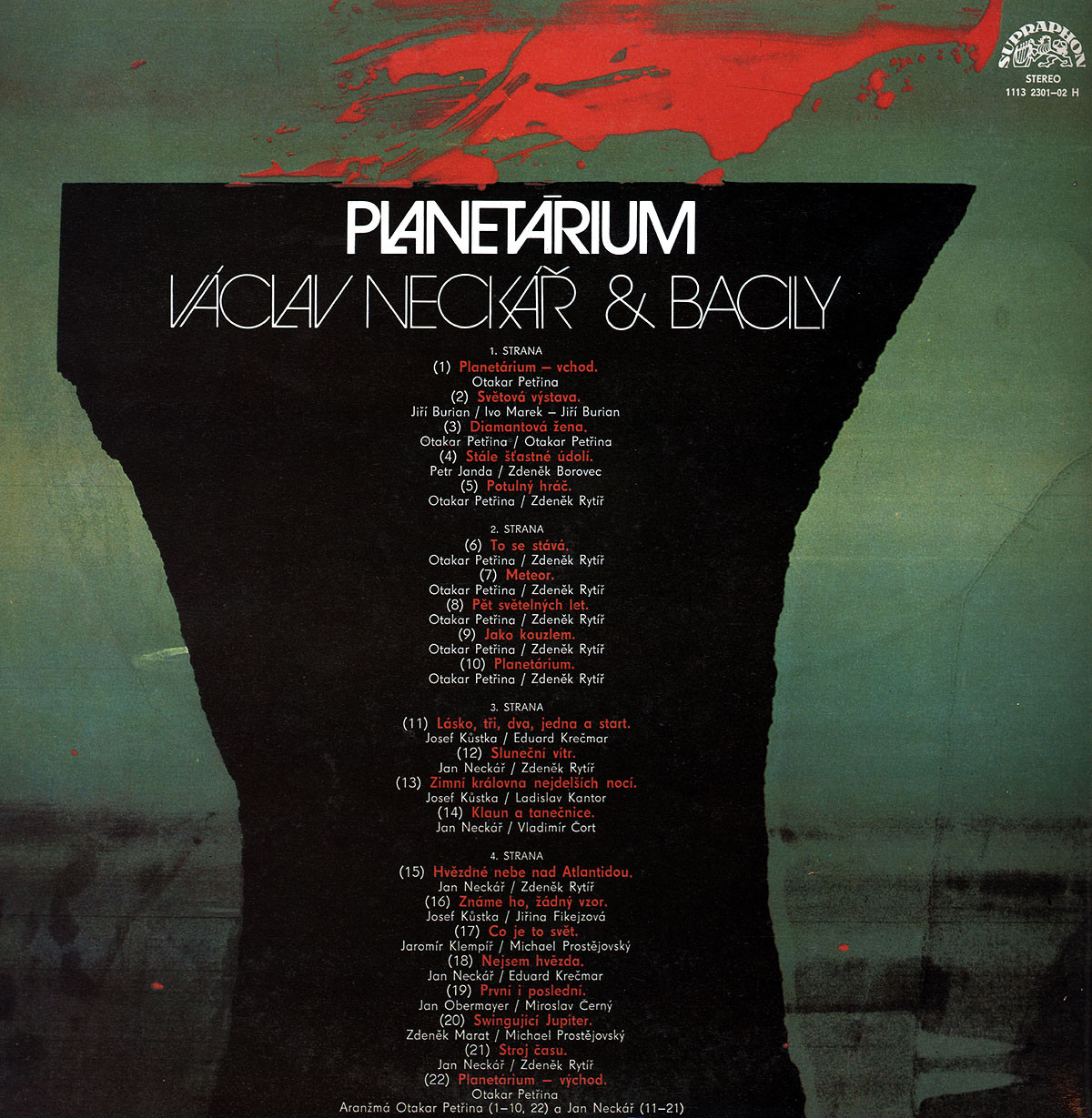 Václav Neckář & Bacily ‎– Planetárium [по заказу чешской фирмы SUPRAPHON 1 13 2301-02]