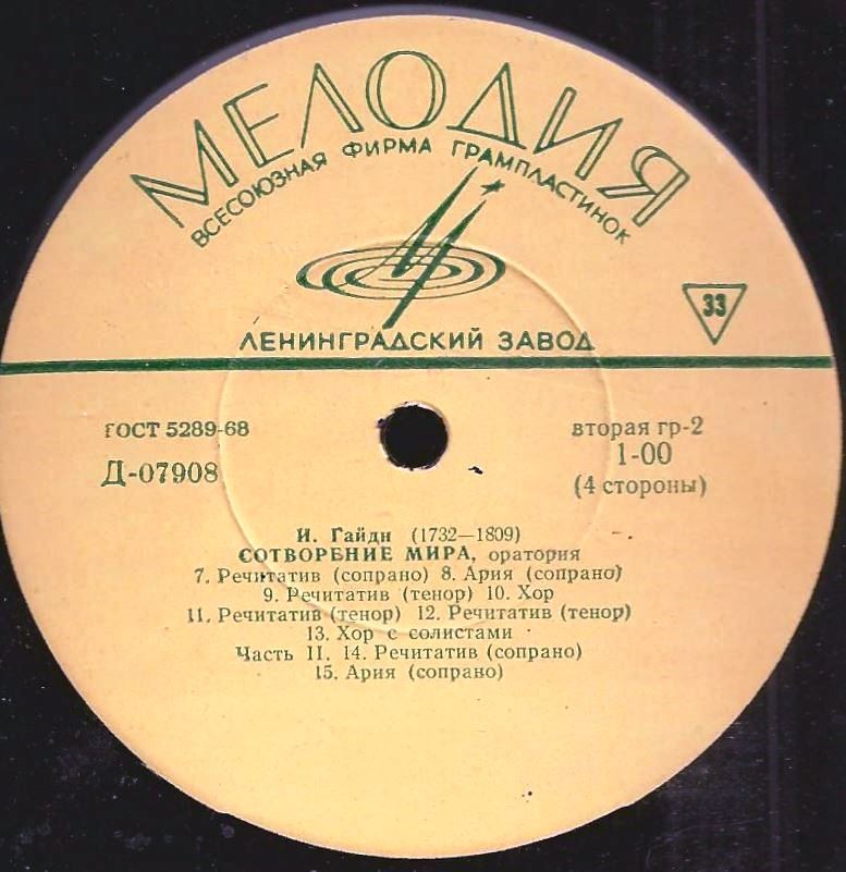 И. Гайдн: Сотворение мира, оратория (К. Краус, дирижер)