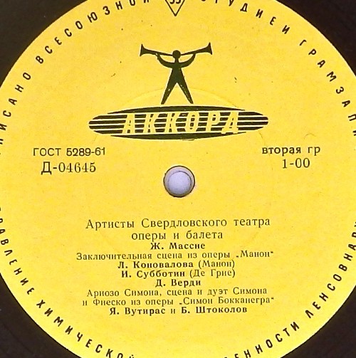 артисты Свердловского театра оперы и балета