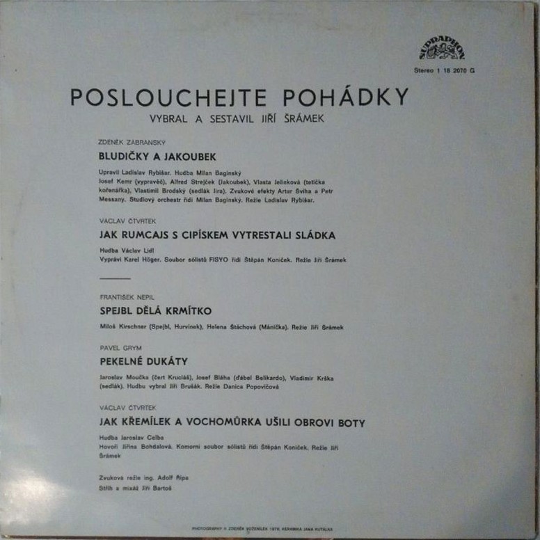 Poslouchejte pohadky [по заказу чешской фирмы SUPRAPHON 1 18 2070]