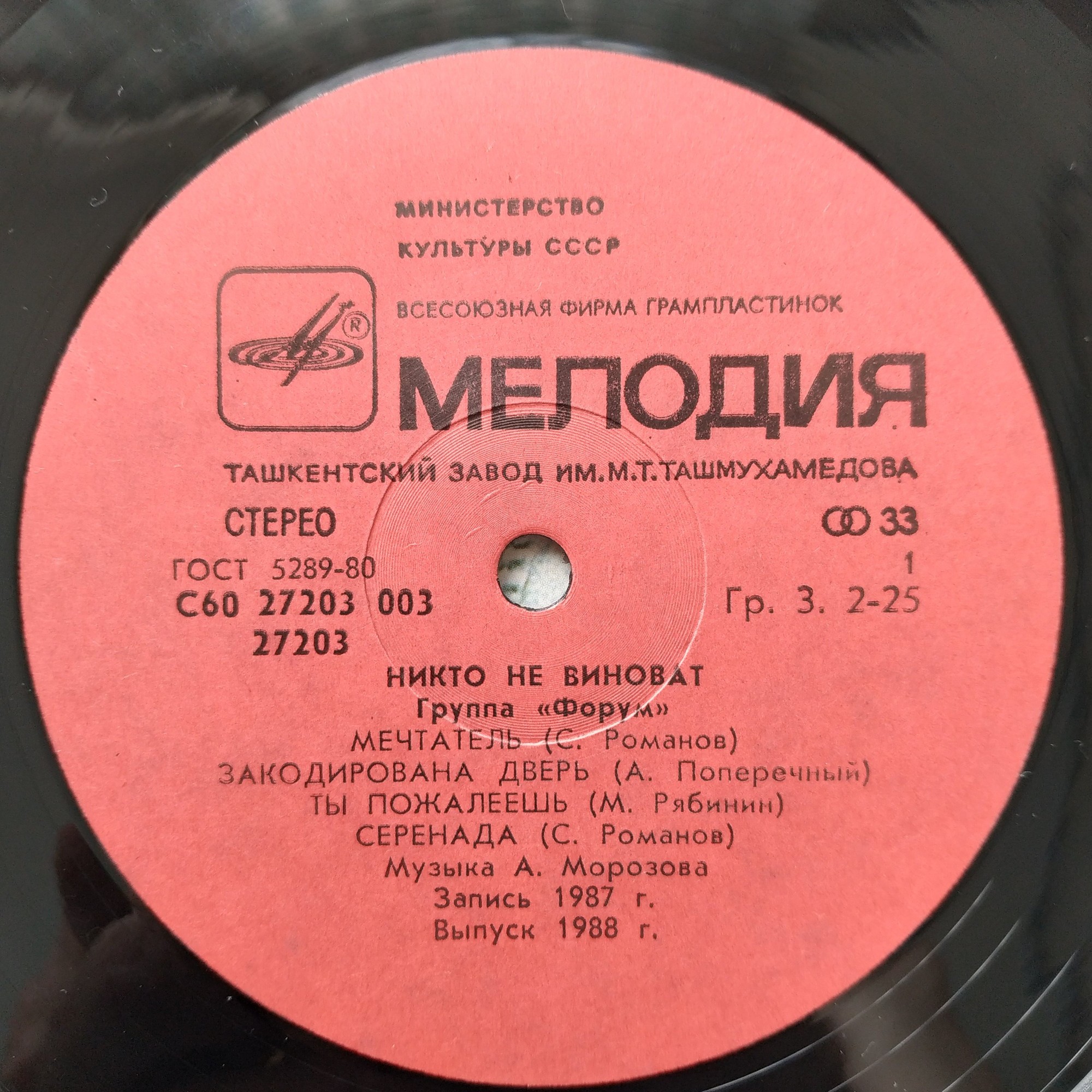 Группа "Форум". Никто не виноват