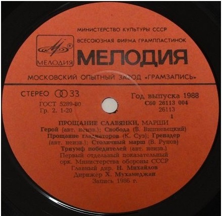 ПРОЩАНИЕ СЛАВЯНКИ. Марши