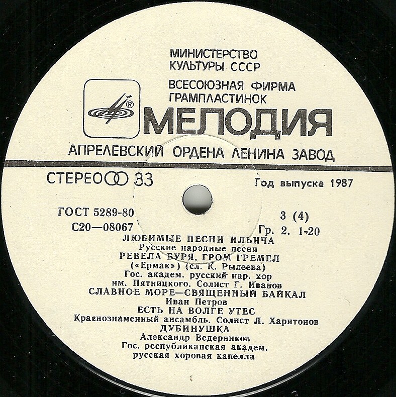ЛЮБИМЫЕ ПЕСНИ ИЛЬИЧА