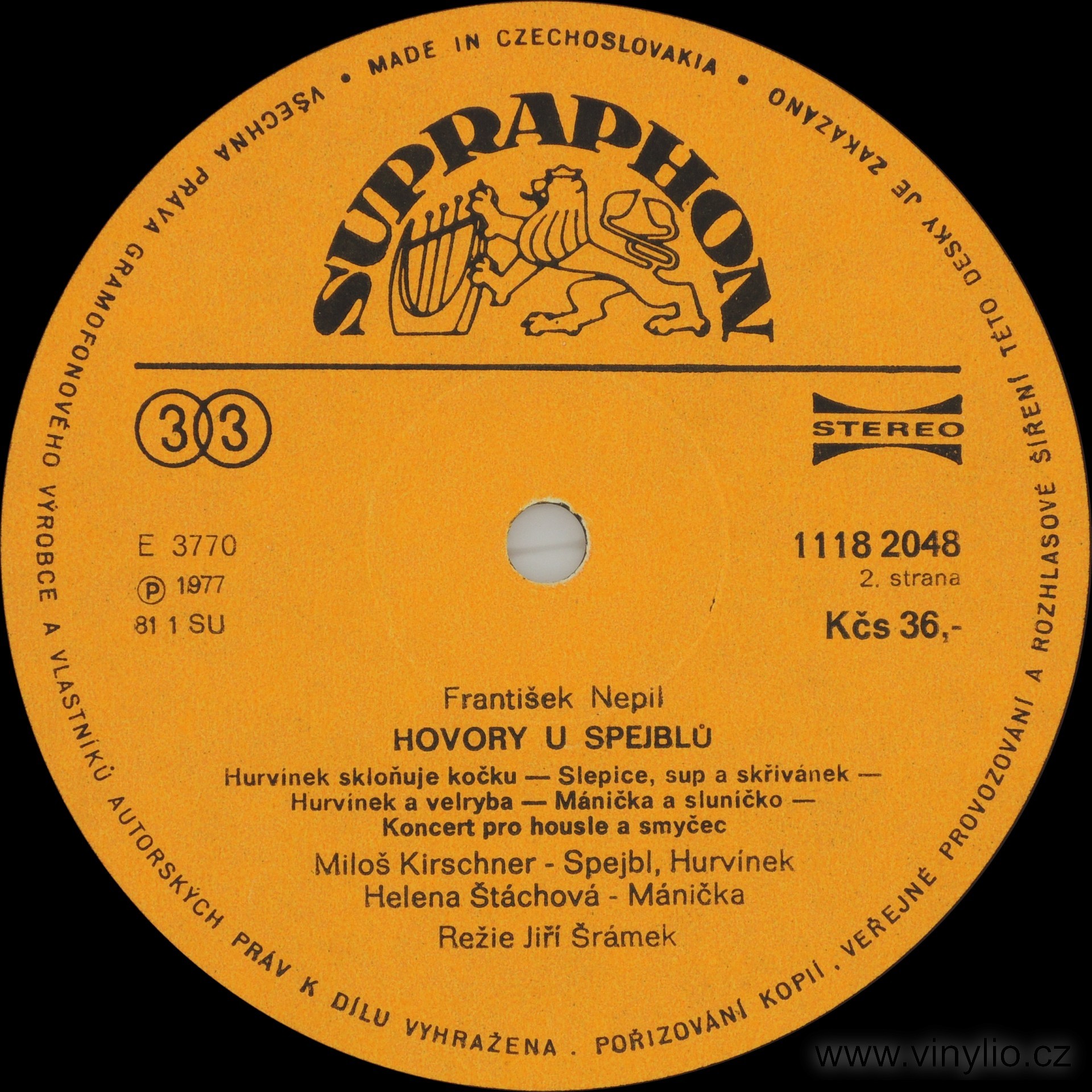 František Nepil ‎– Hovory U Spejblů  [по заказу чешской фирмы SUPRAPHON 1118 2048]