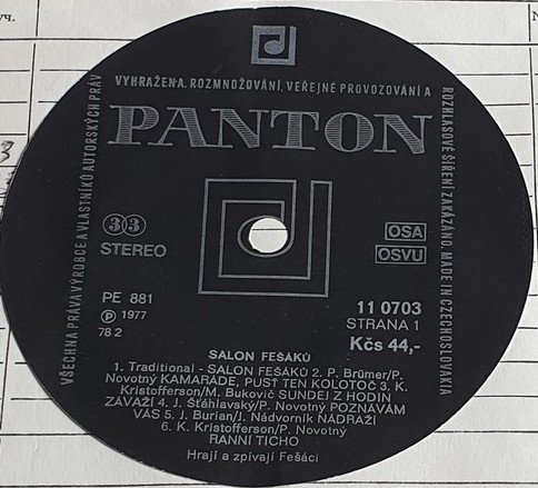 Salon Fešáků [по заказу чешской фирмы PANTON 11 0703]