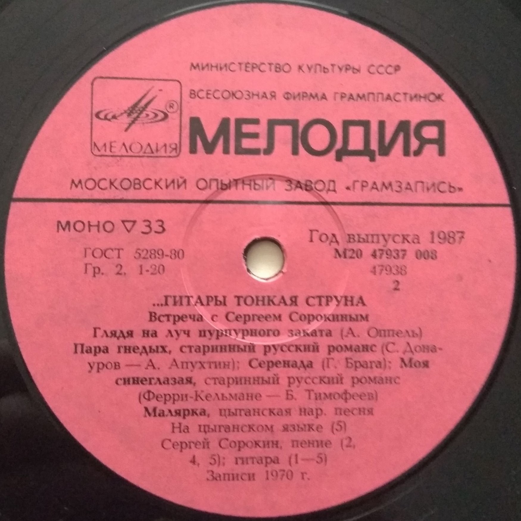 ...ГИТАРЫ ТОНКАЯ СТРУНА. Встреча с Сергеем Сорокиным (1896- 1974).