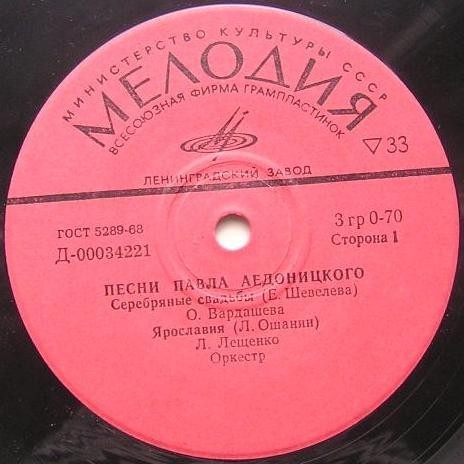 Песни Павла Аедоницкого