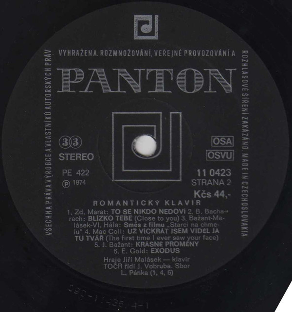 Romanticky klavir [по заказу чешской фирмы PANTON 11 0423]