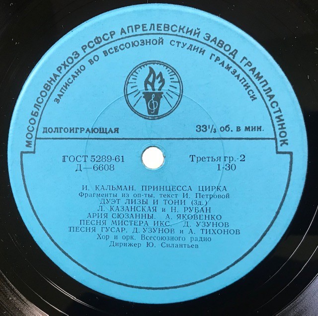 Имре КАЛЬМАН (1882—1953) - «Принцесса цирка», фрагменты из оперетты