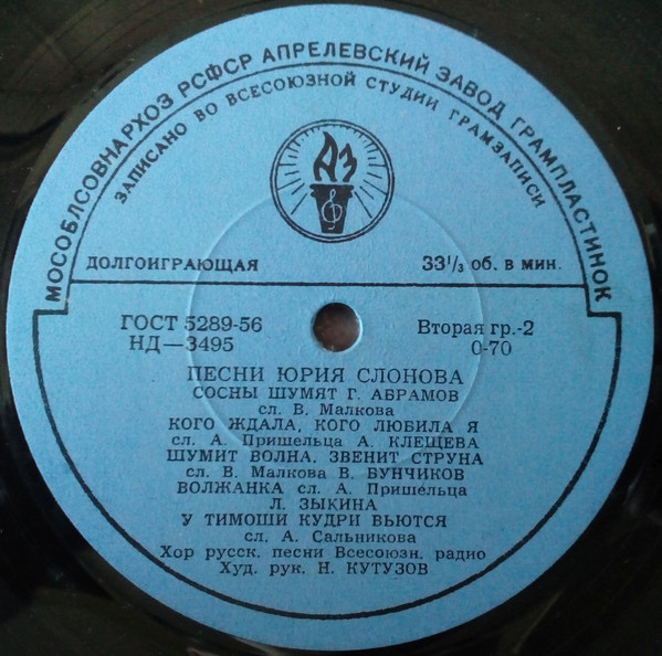 Песни Юрия Слонова