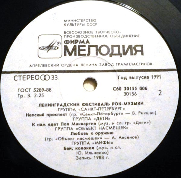 Ленинградский фестиваль рок-музыки  4-10 июня 1988
