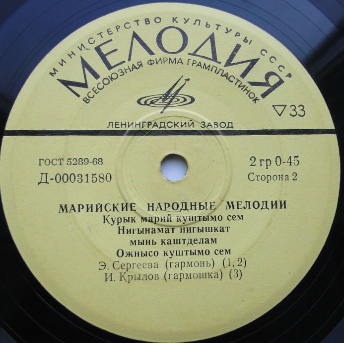 МАРИЙСКИЕ НАРОДНЫЕ МЕЛОДИИ