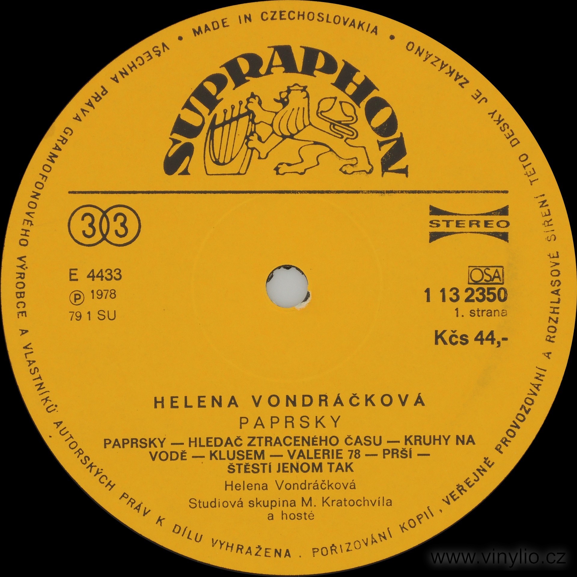 Helena VONDRACKOVA. Paprsky [по заказу чешской фирмы SUPRAPHON 1 13 2350]
