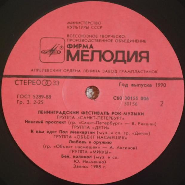 Ленинградский фестиваль рок-музыки  4-10 июня 1988