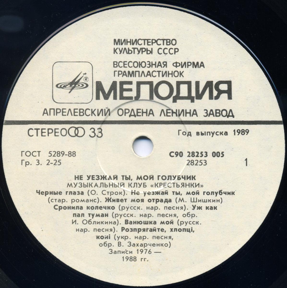 «НЕ УЕЗЖАЙ ТЫ, МОЙ ГОЛУБЧИК». Музыкальный клуб "Крестьянки". Выпуск 2